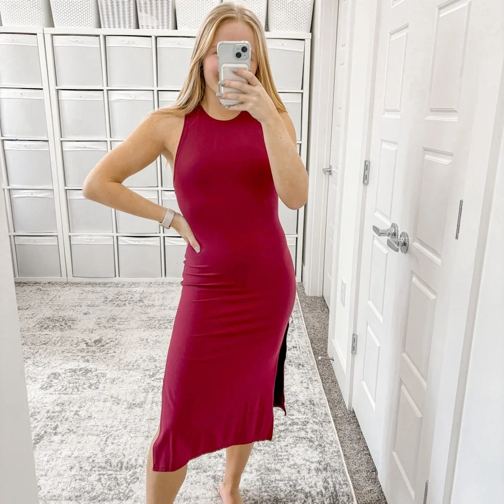 Lululemon Get Going Dress Ruby Wine